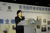 Ms Cheng says the Job Expo underlines HKIA’s contribution to the local labour market, and the future airport developments will create job opportunities.