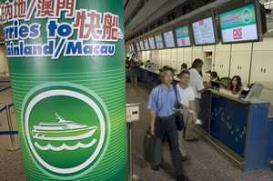 Passengers arriving from overseas can purchase ferry ticket for PRD ports and Macao at the transfer area of HKIA and then head to the SkyPier via Automated People Mover.